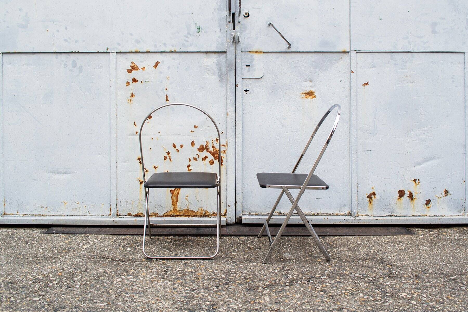 Sedie pieghevoli Aprilina di Gae Aulenti per Zanotta, 1964, set of 2