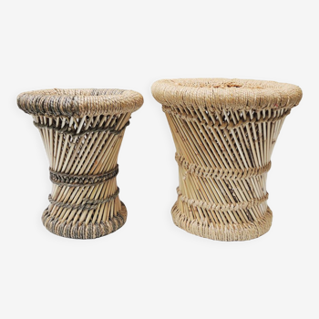 2 rope & bamboo stool patterns