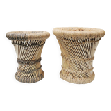 2 rope & bamboo stool patterns
