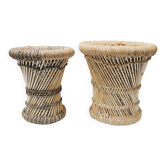 2 rope & bamboo stool patterns