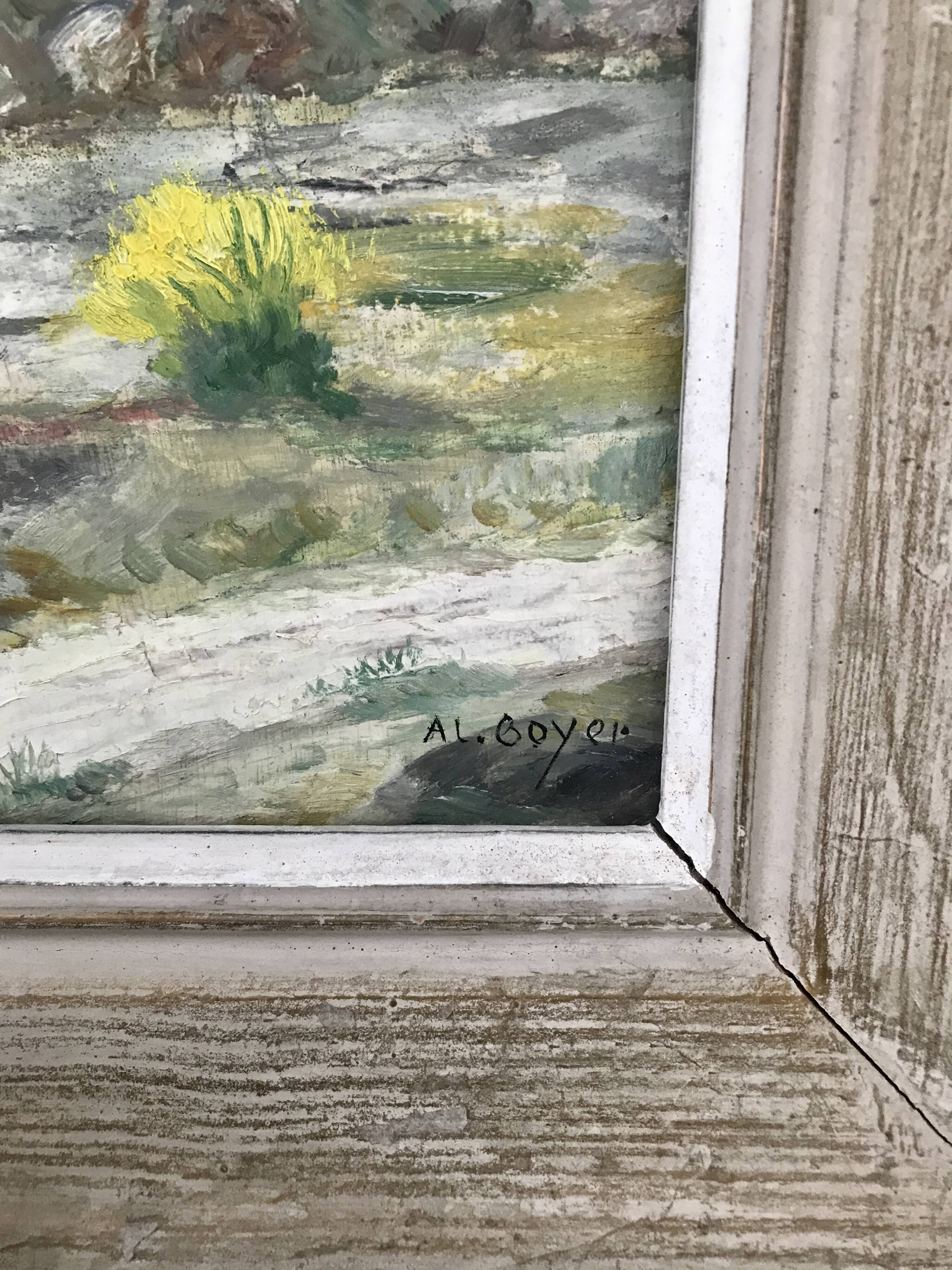 Old oil painting Genets 1964