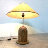 Vintage travertine table lamp, 1970s