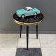 Petite table de plante en verre rond des années 1960