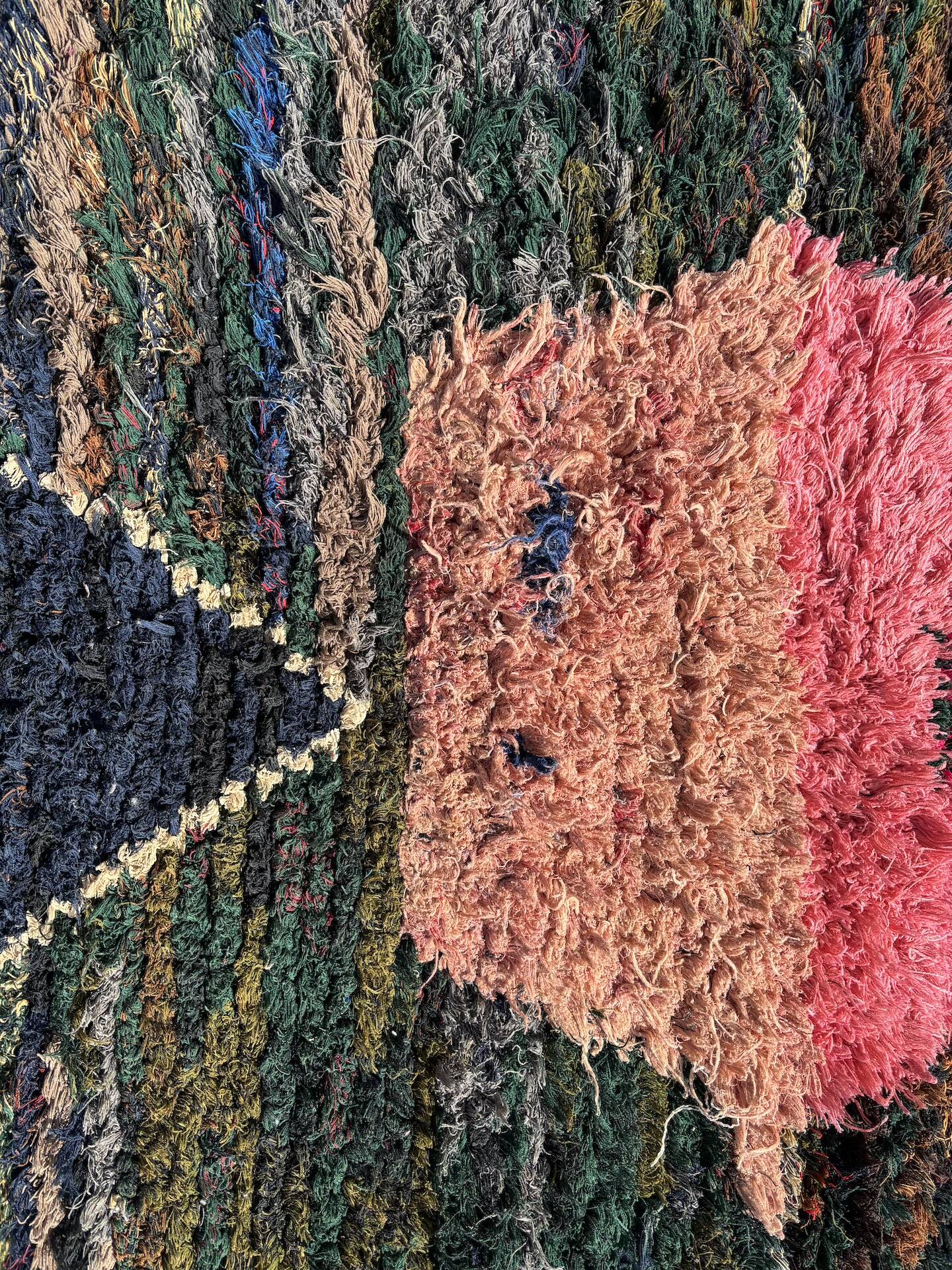 Large berber boucherouite hallway rug