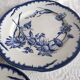 6 antique plates Creil & Montereau Sunflower model – 19th century