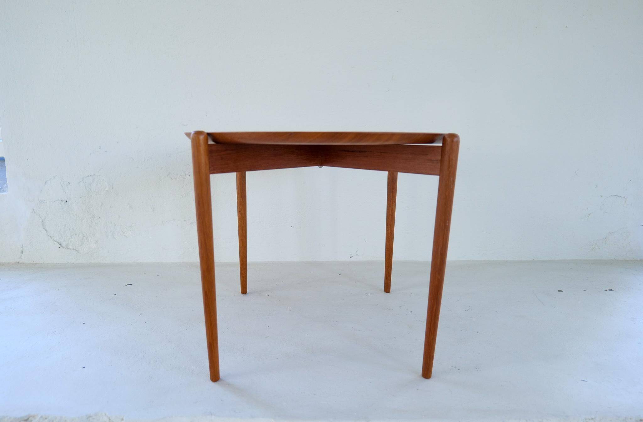 Mid-century modern teak side table/tray Sweden 1960s