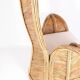 Large "palm" armchair in rattan