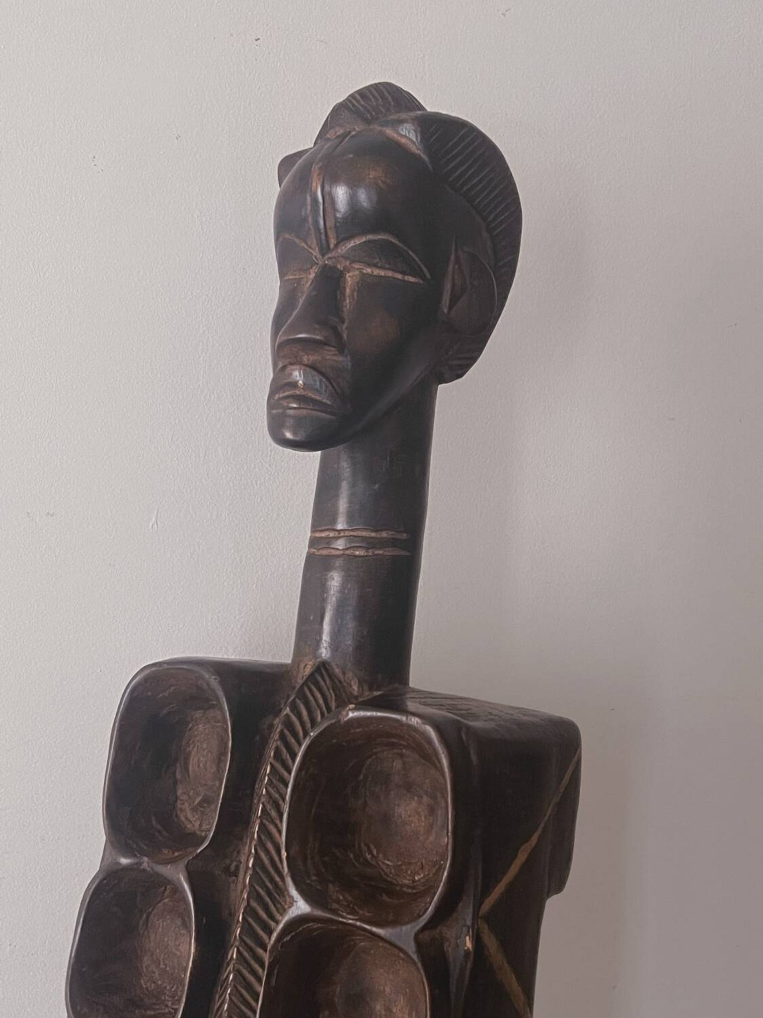 Large wooden Awale Baoule game (Burkina Faso)