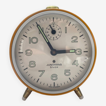 Vintage Junghans Bivox Orange Alarm Clock