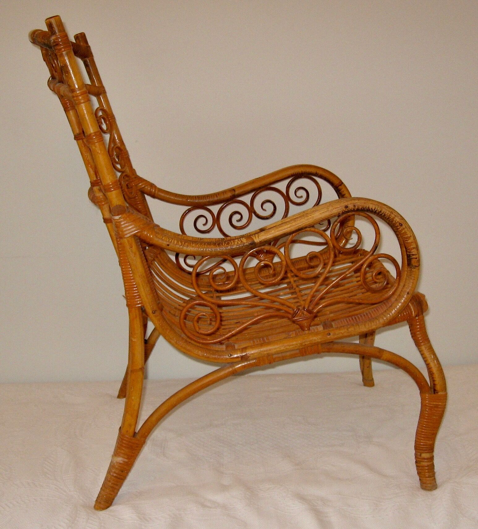 Pair of vintage rattan chairs