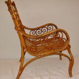 Pair of vintage rattan chairs