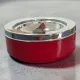 Vintage Red Metal Ashtray Space Age - Caimi Brevetti Italy 1970