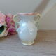Iridescent ceramic vase floral decoration with double handles made in brazil