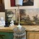 Vintage molded glass pendant lamp
