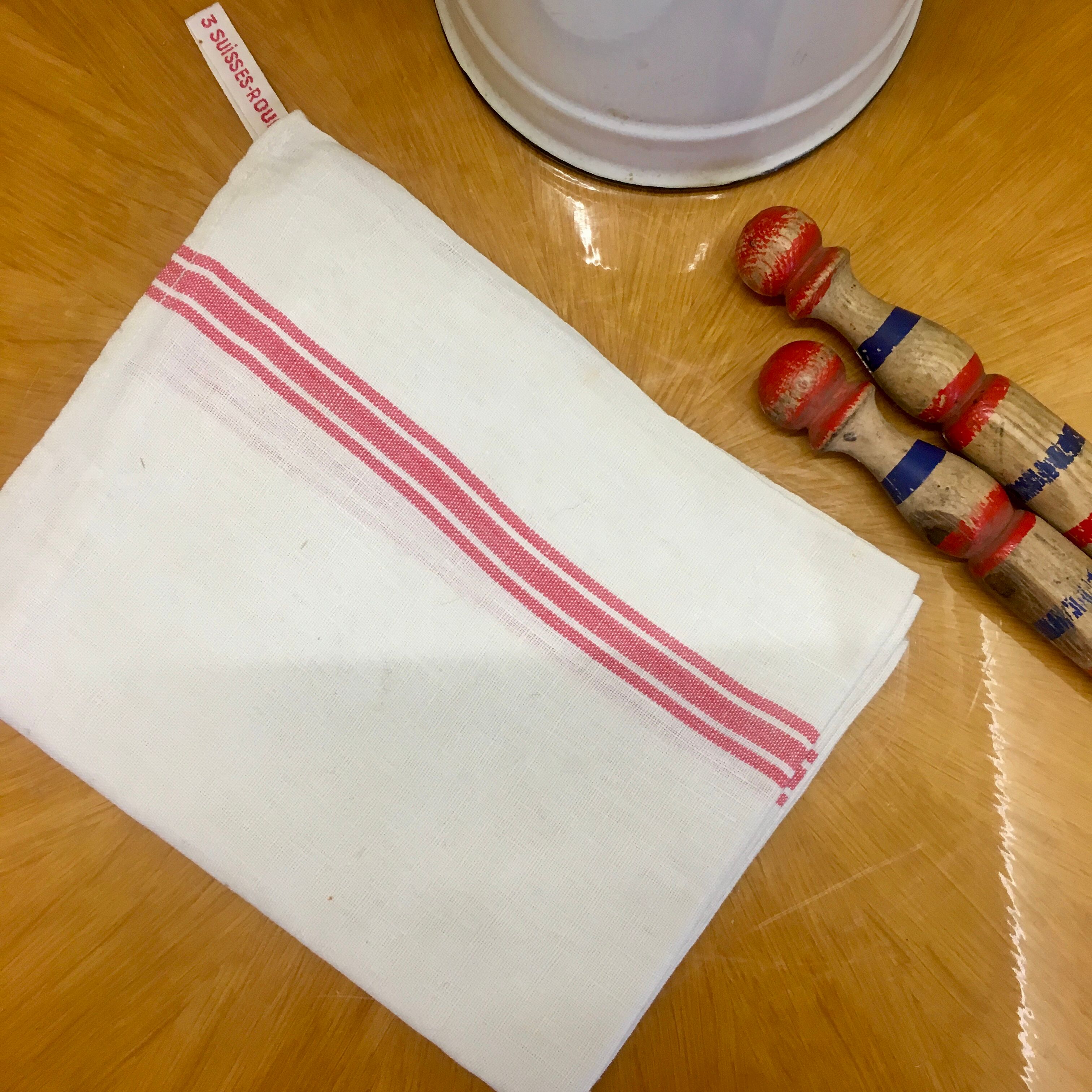 Old striped cotton towel