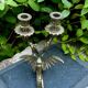 Large silvered bronze chandelier chimera Art Nouveau period
