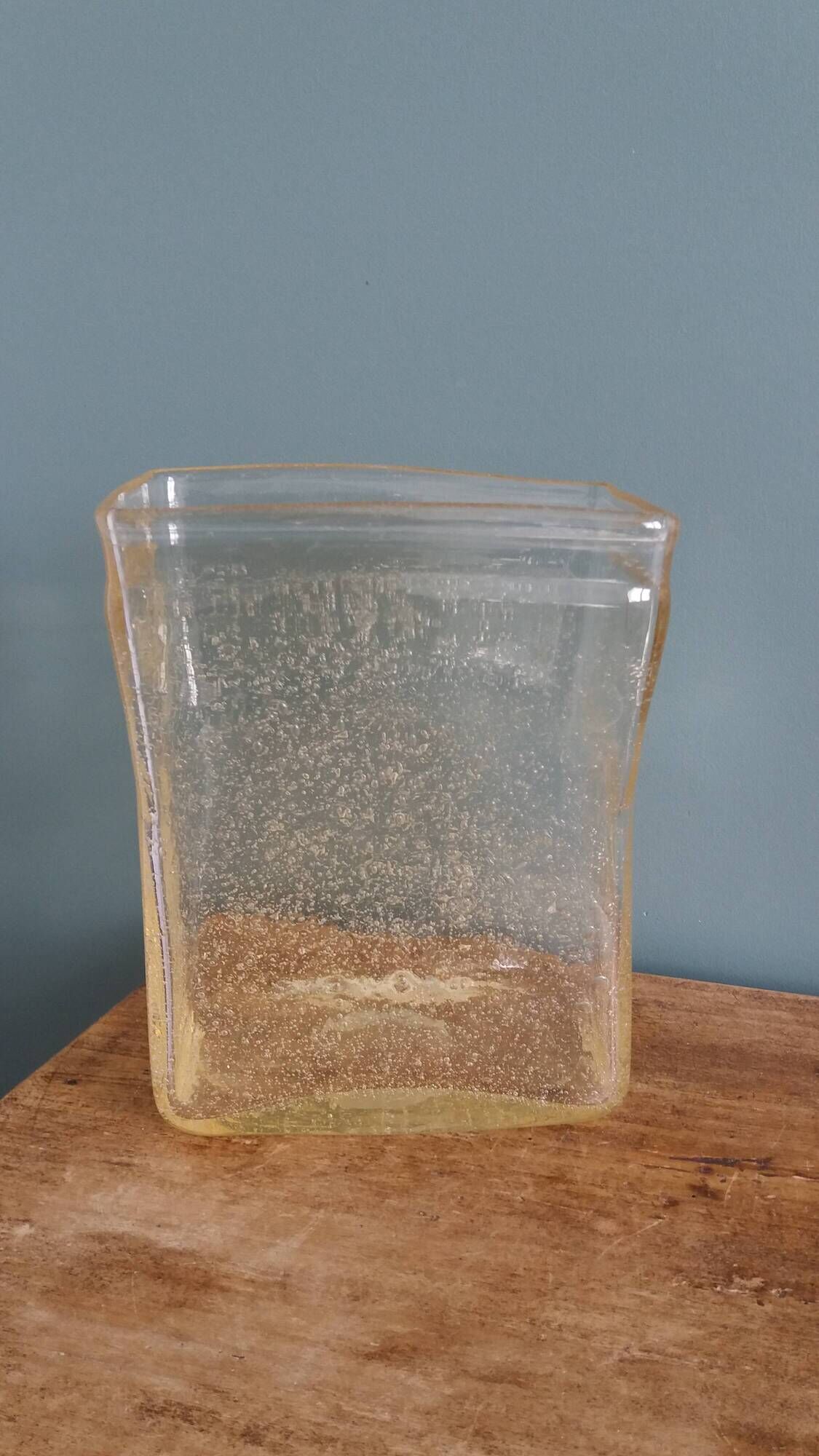 Bubble glass vase