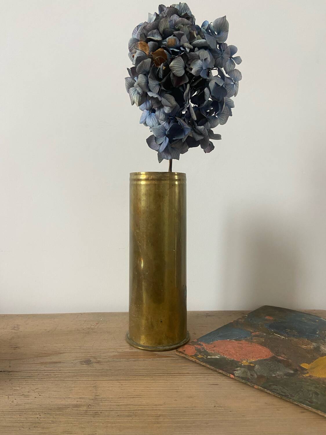 Old brass vase