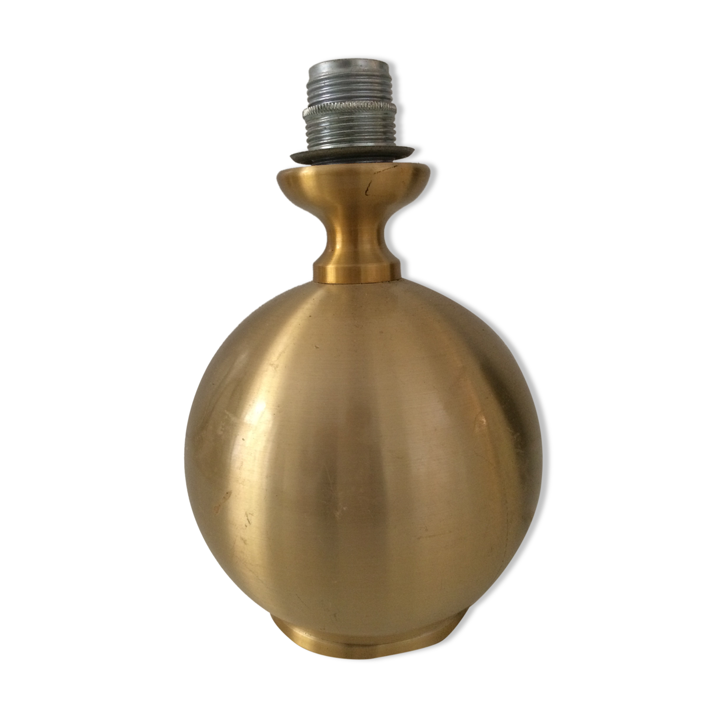 Vintage golden metal ball lamp foot