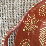 5 flat plates in glazed terracotta