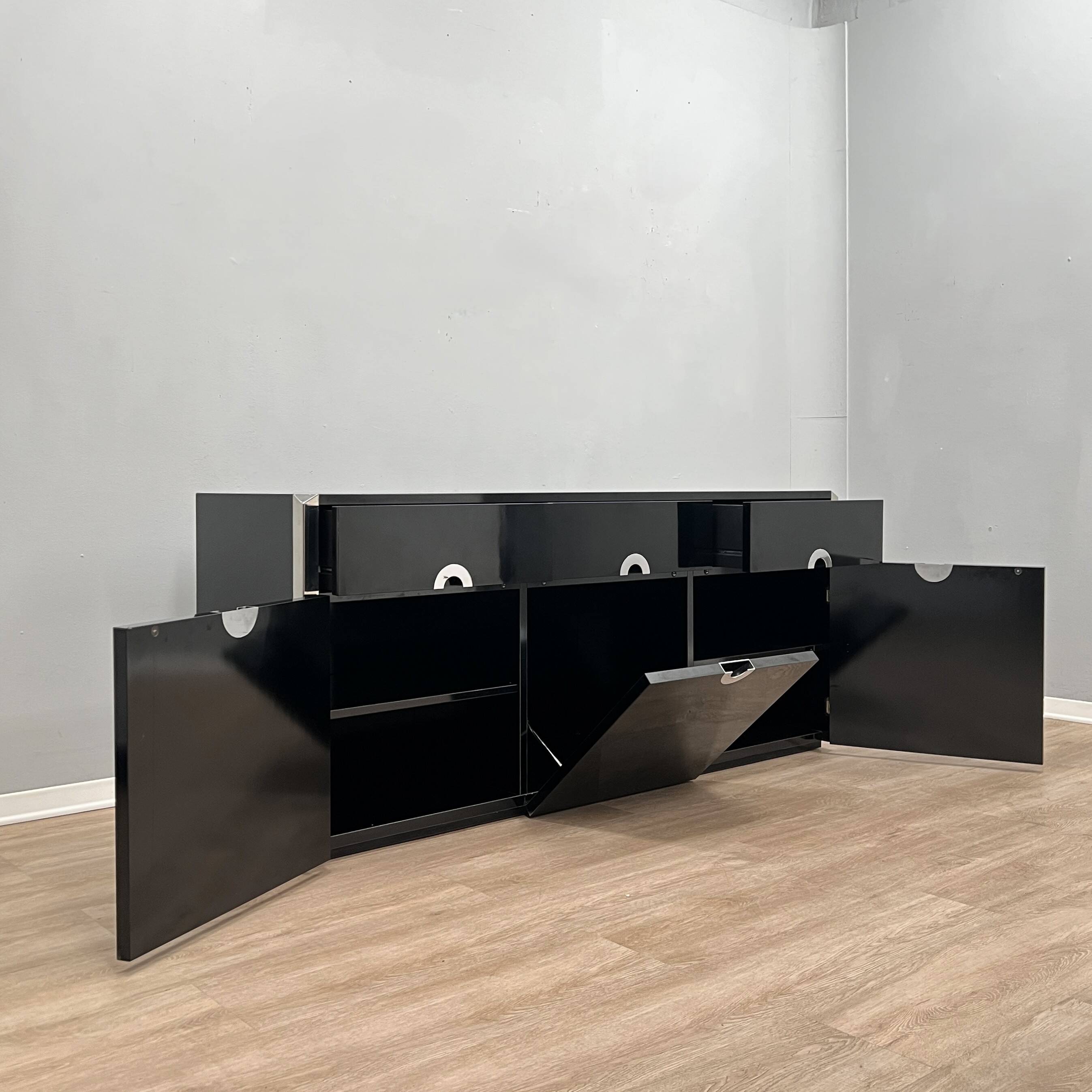 Vintage laminate sideboard cabinet Mario Sabot 1970s