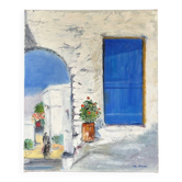 Painting the blue door