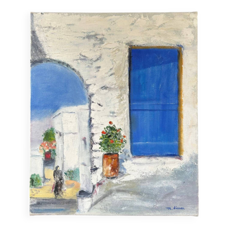 Painting the blue door