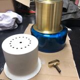 Brass and glass pendant light by Hans Agne Jakobsson 1970