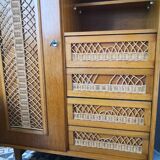 Vintage rattan cabinet