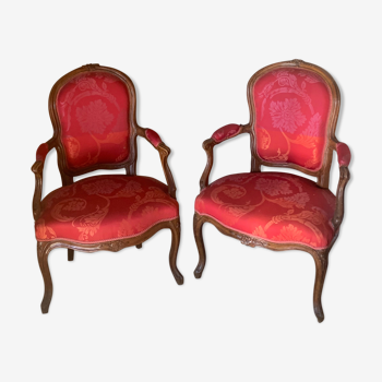 Pair of Louis XVI period armchairs