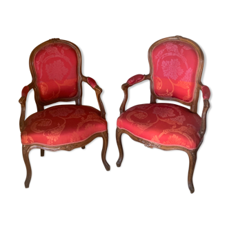 Pair of Louis XVI period armchairs