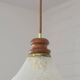 Hand Blown Murano Glass Pendant Light – Amber Rim, 1970s Italy Design