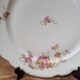 Porcelain plate with floral decoration, gilding, and relief MR France 25.5cm