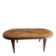 Grande Table de Salle à Manger Vintage 2m. Marqueterie en Chevrons