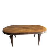 Large Vintage Dining Table 2m. Chevron Inlay