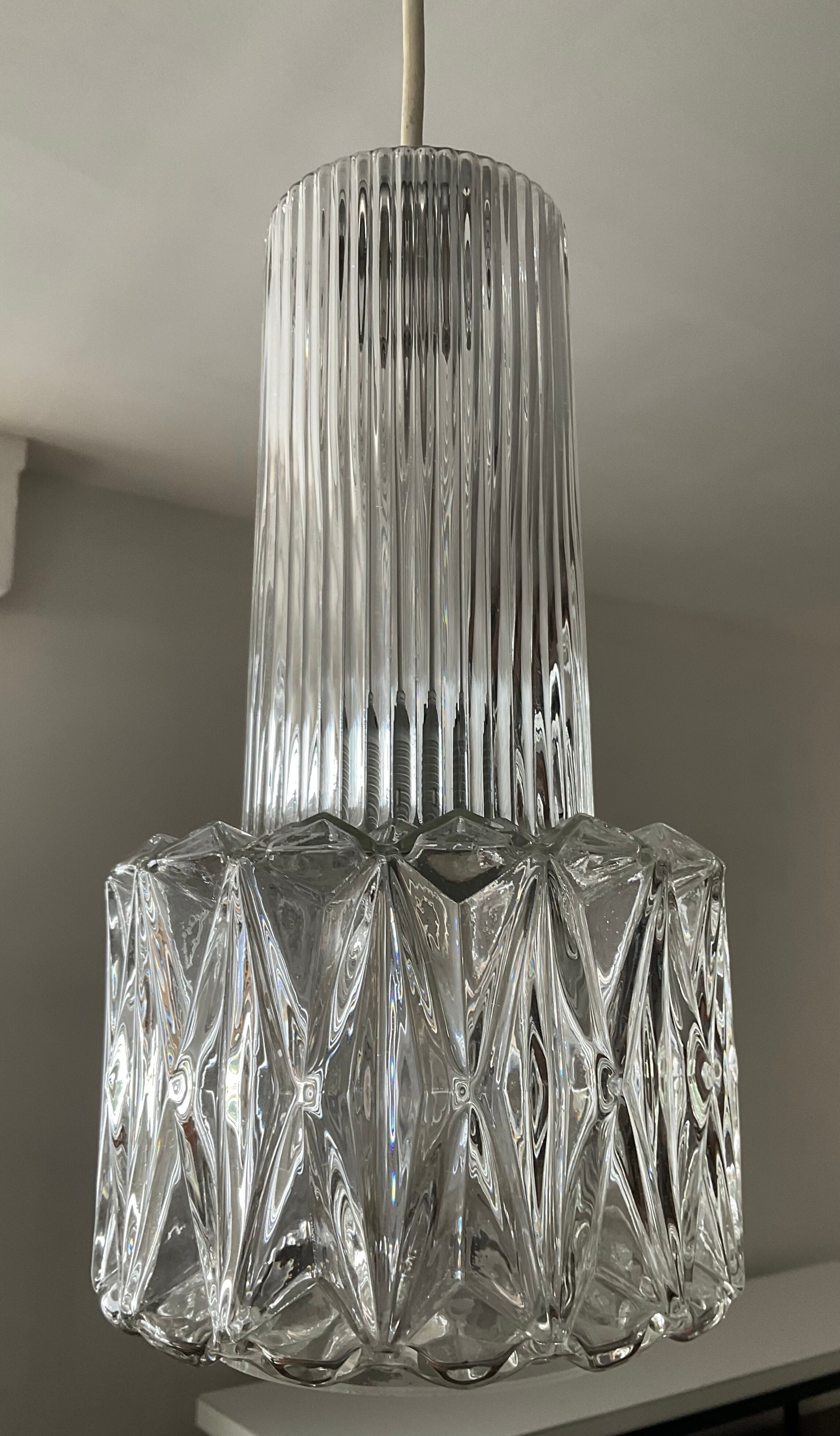 Limburg pendant lamp in molded glass from the 60s and 70s