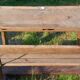 Old wooden school desk