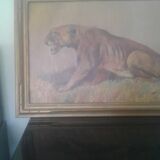 Lioness painting by Xavier Sager