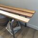 Banc ancien d'école bois & métal