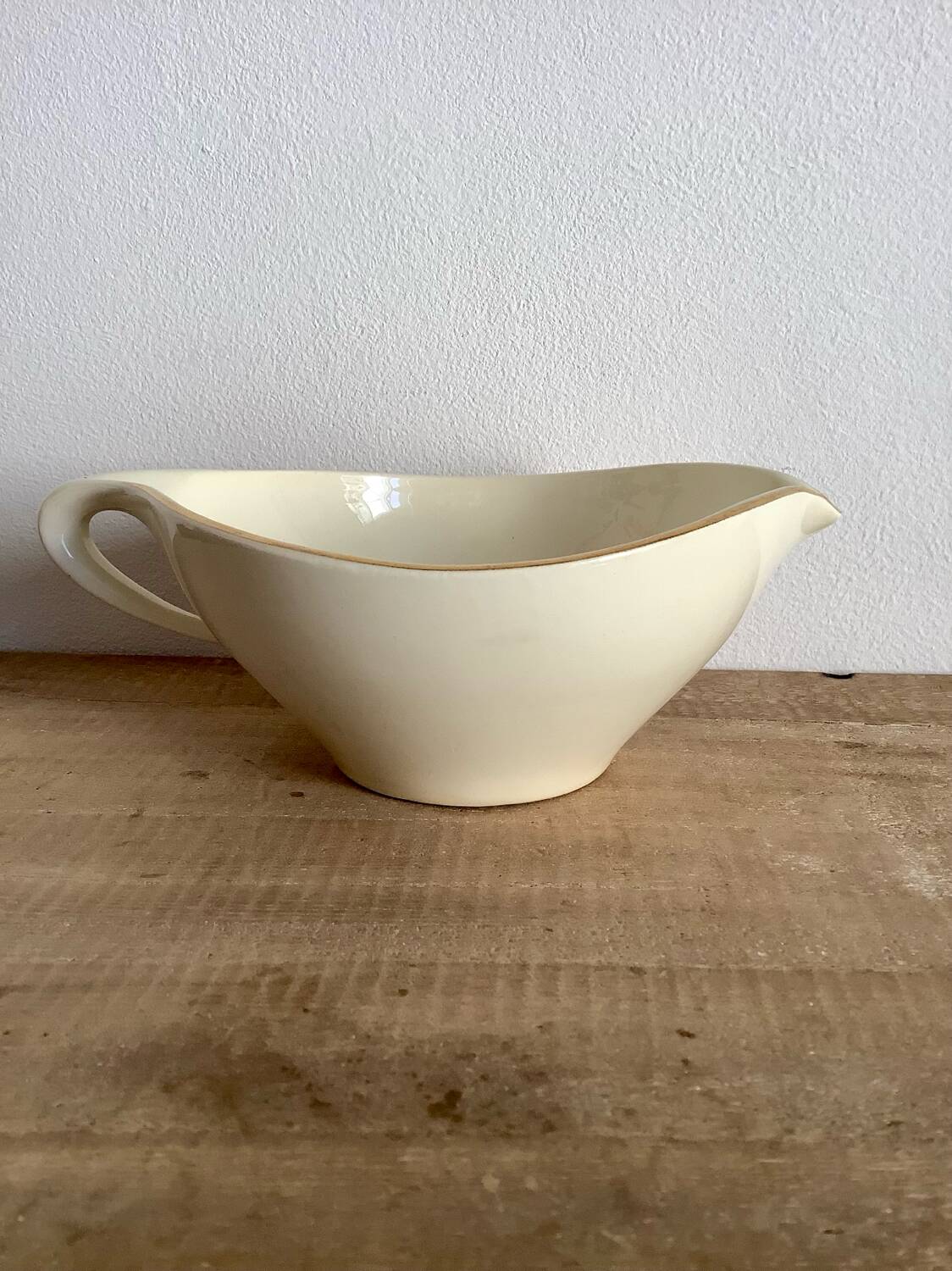 Gien earthenware sauce boat