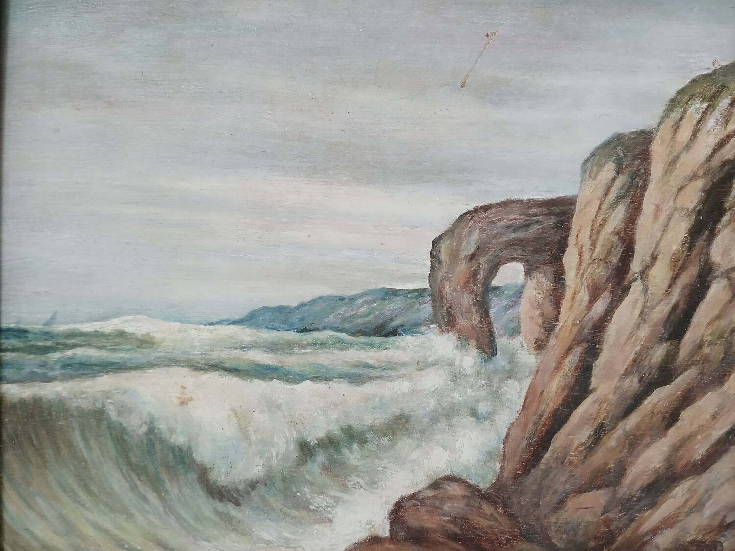 Painting on wood "seaside"