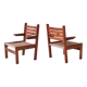 Pair of French Mid-century Cord Armchairs
