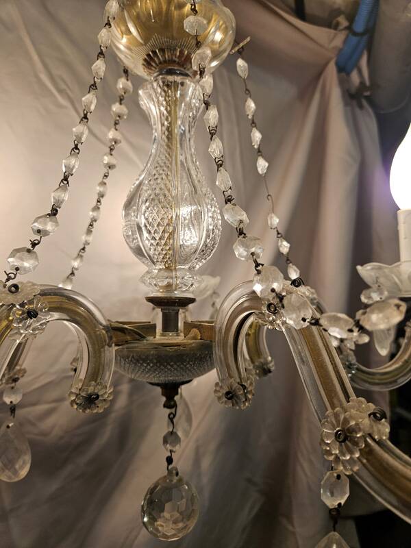 Vintage 5-arm tassel chandelier.