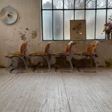 4 chairs Rinaldi "Sabrina" yellow leather