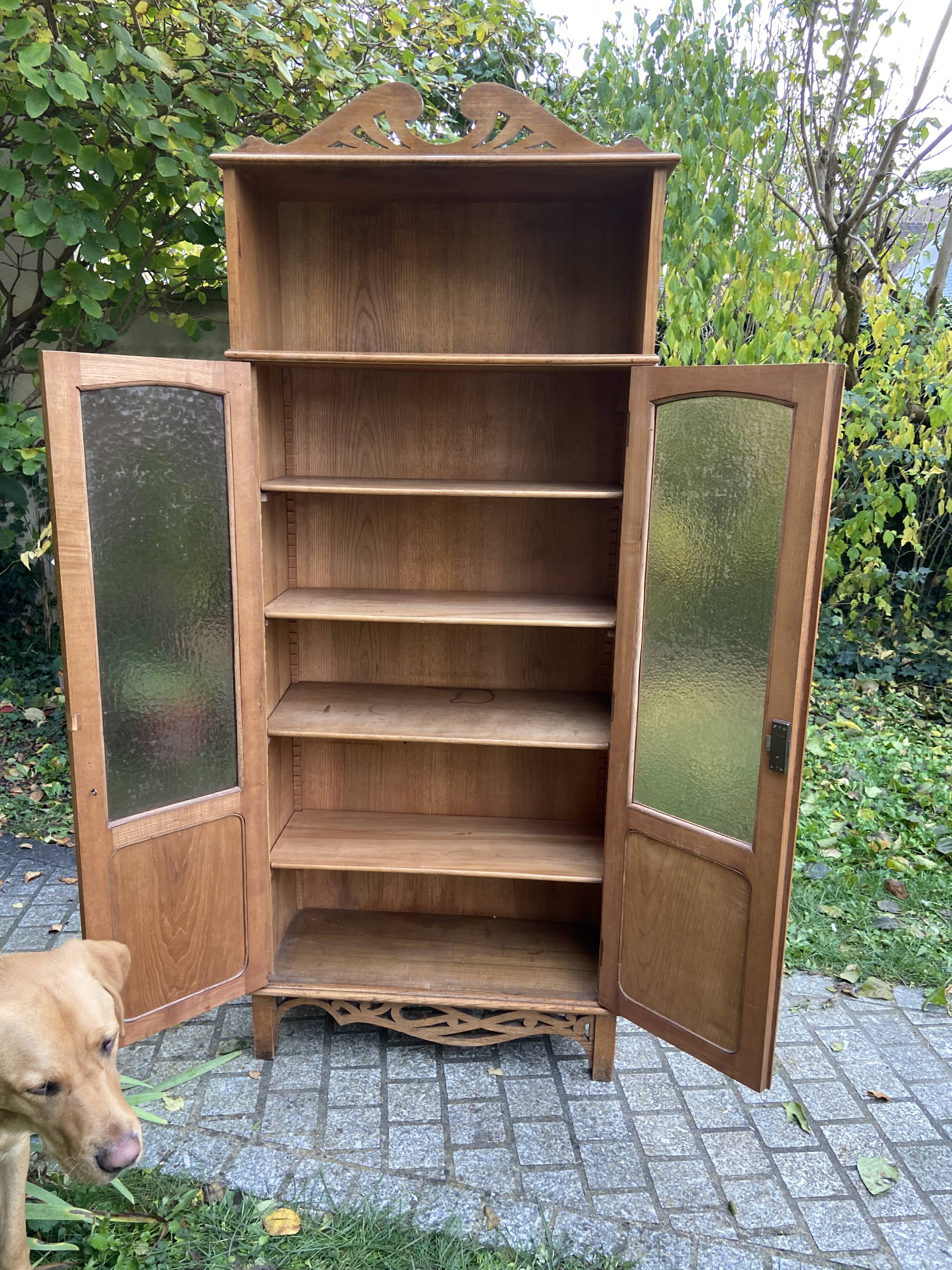 Showcase library Art Nouveau early twentieth century