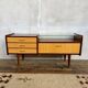 Enfilade vintage bicolore – Plateau en verre – Design rétro chic