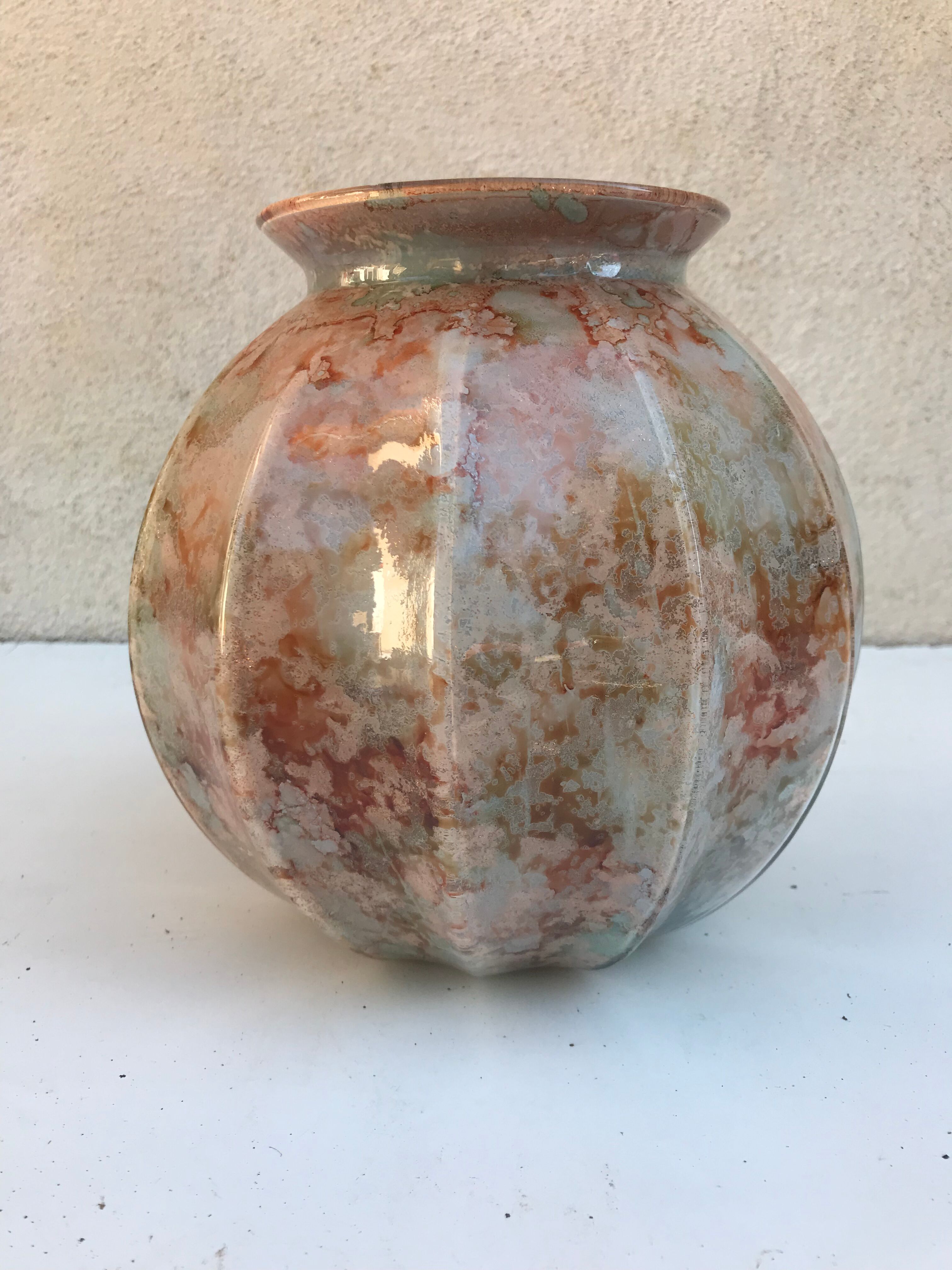 Ancien vase boule verre