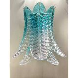 Contemporary Scenographic Set of Two Greeen "Felci" Murano Glass Wall Sconc
