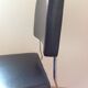 Chair in faux black leather and chrome metal / vintage 60-70s