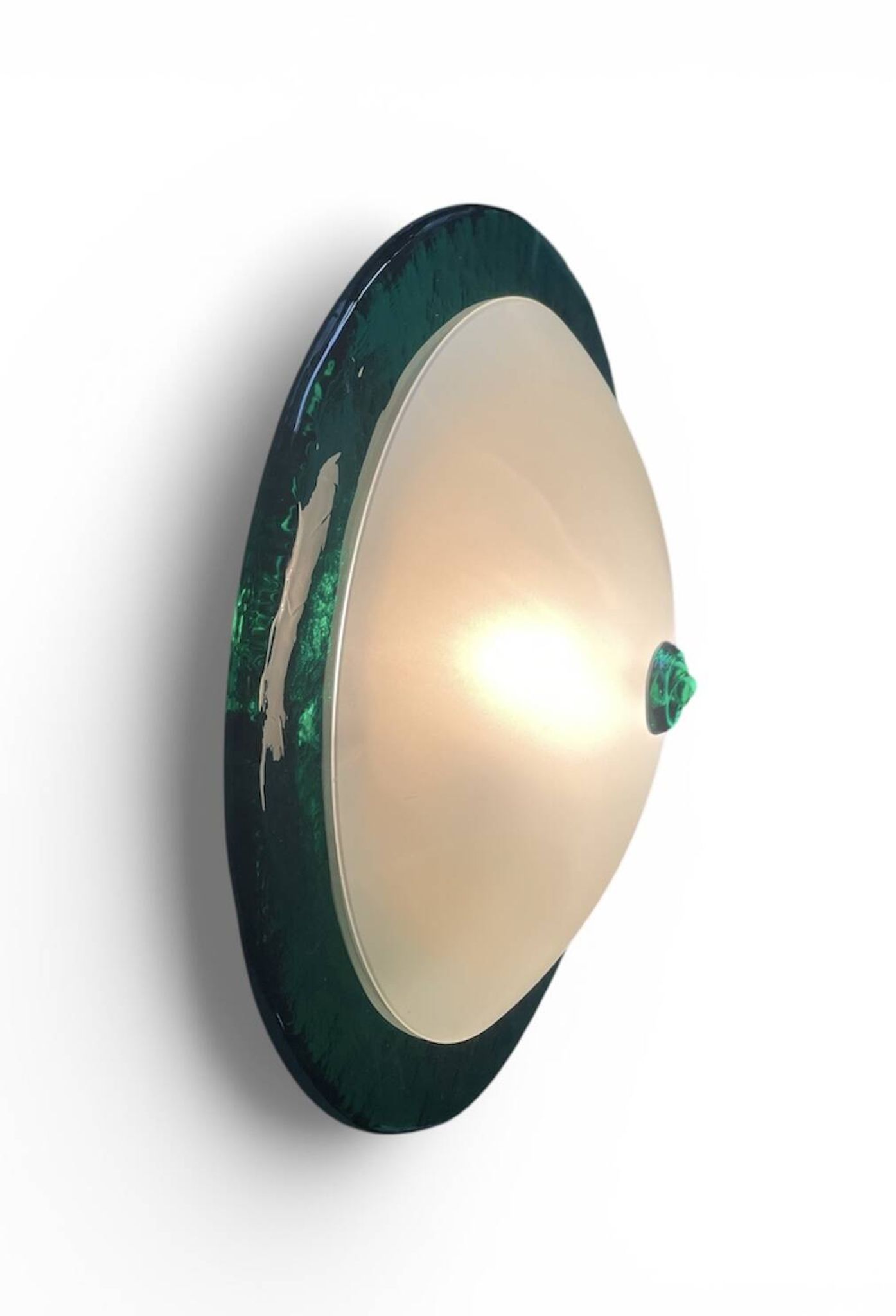 Italian design glass wall light post-modern 1980 Alberto Giberti